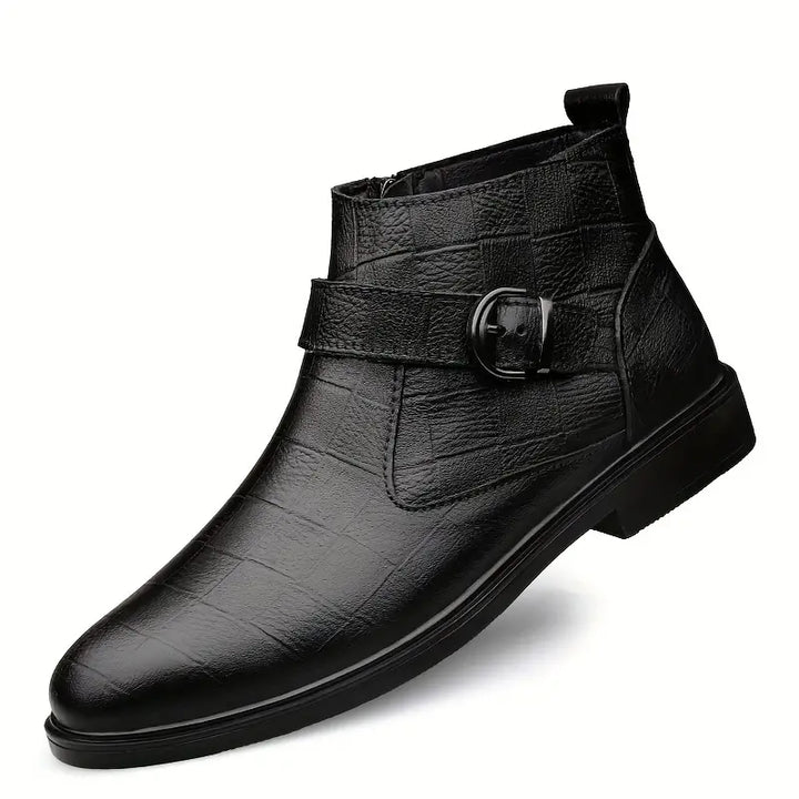 Mathieu | Simple Boots with Trendy Buckle