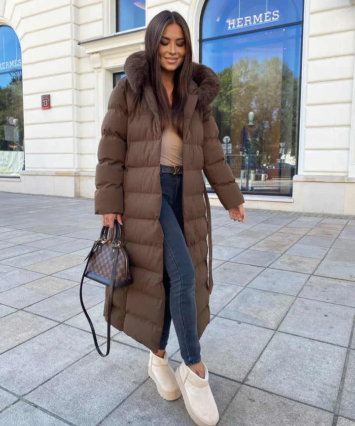 Analou | Maxi Winter Jacket with Fur Collar