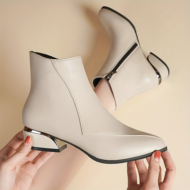 Miriam | Heeled Ankle Boots with a Zipper