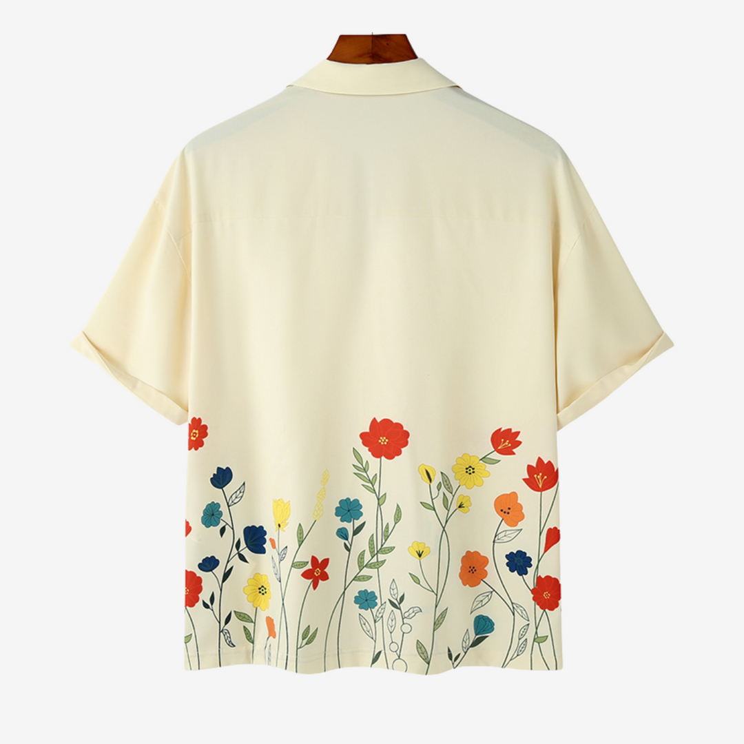 William | Floral Blouse Polo Shirt