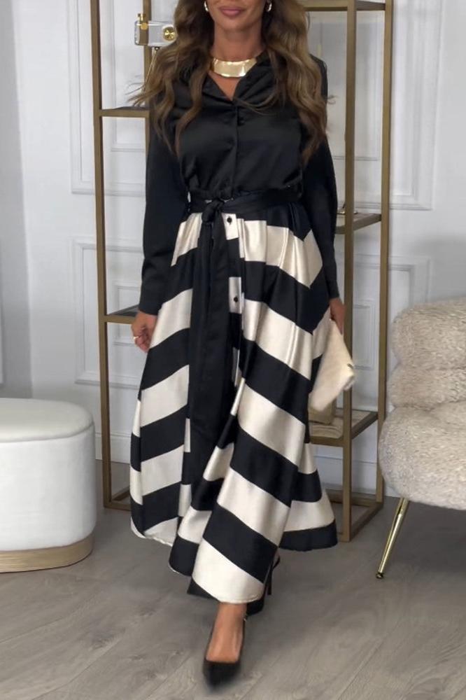 Robyn | Elegant Striped Dress