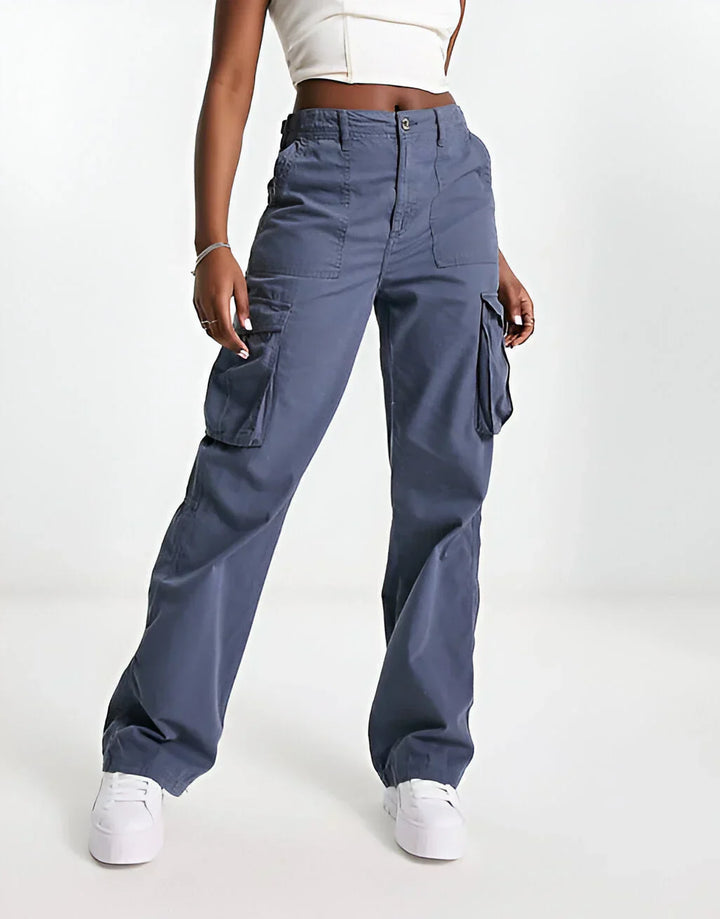 Milky | Adjustable Waist Cargo Pants