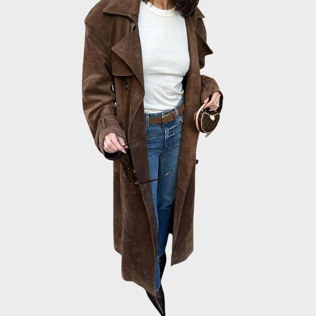 Marjorie | Suede Trench Coat