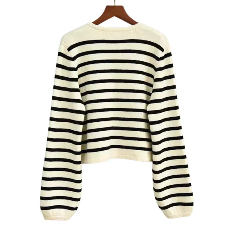 Laurie | High-Quality Striped Wool Cardigan