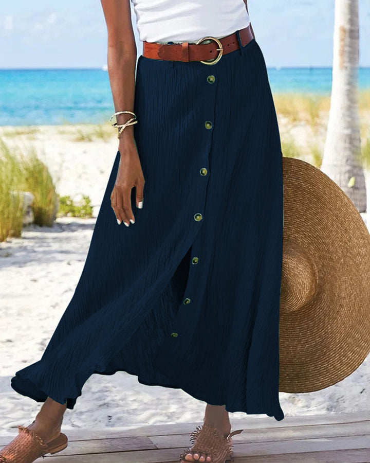 Maxine | Flowy Skirt with Buttons