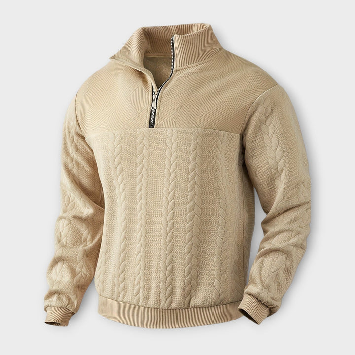 Gary | Elegant Vintage Half-Zip Pullover