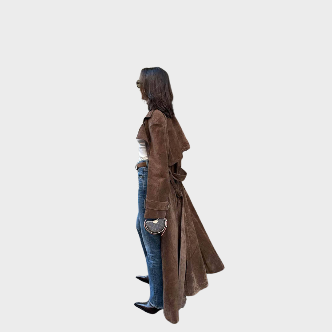 Marjorie | Suede Trench Coat