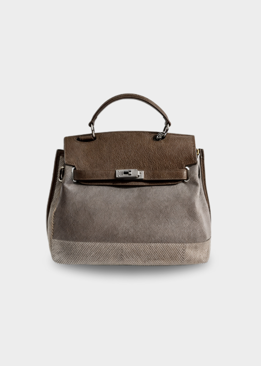 Chelsea | Sailcloth Bag made of Cowhide Leather