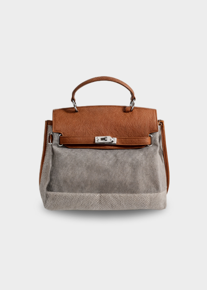 Chelsea | Sailcloth Bag made of Cowhide Leather