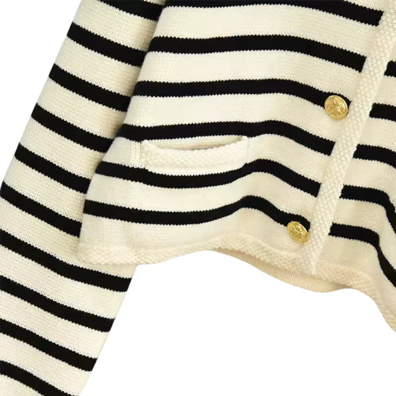 Laurie | High-Quality Striped Wool Cardigan