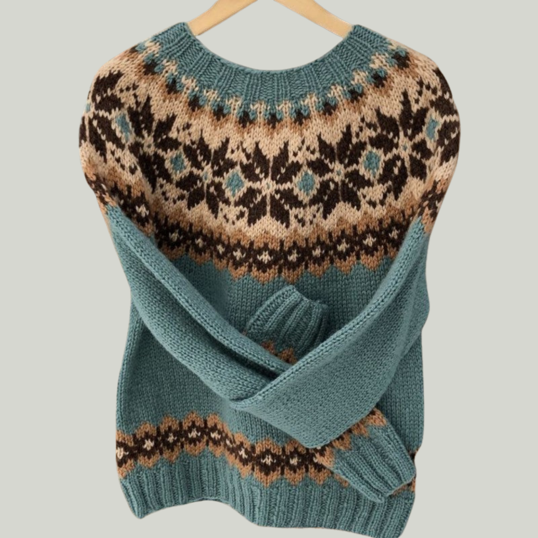 Deanna | Vintage Icelandic jacquard sweater