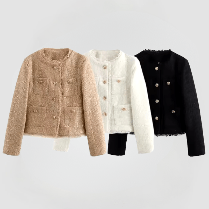 Glenda | Elegant Jacket with Golden Buttons