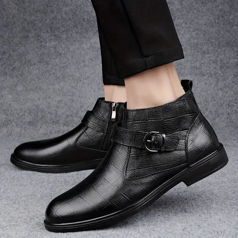 Mathieu | Simple Boots with Trendy Buckle