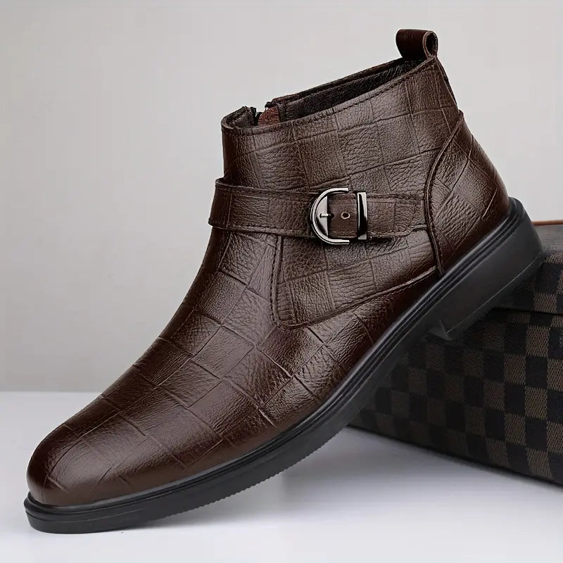 Mathieu | Simple Boots with Trendy Buckle