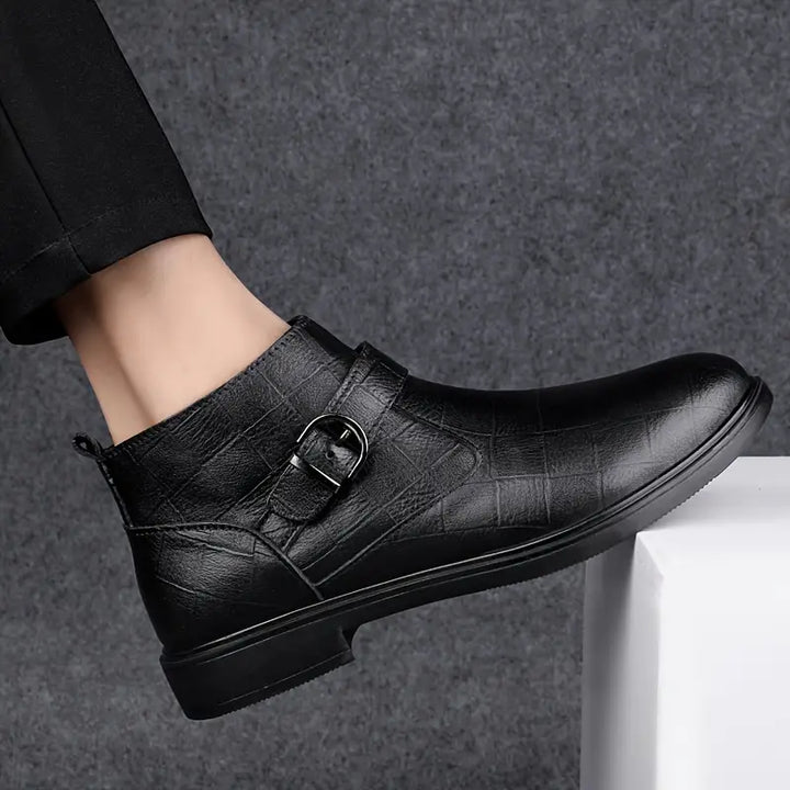 Mathieu | Simple Boots with Trendy Buckle