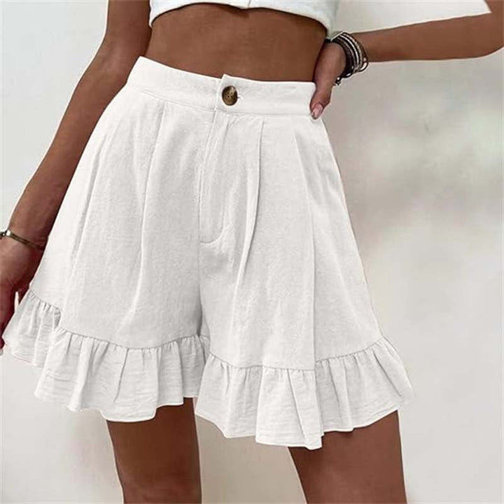 Jillian | Flowy Fabric Shorts with Ruffled Hem