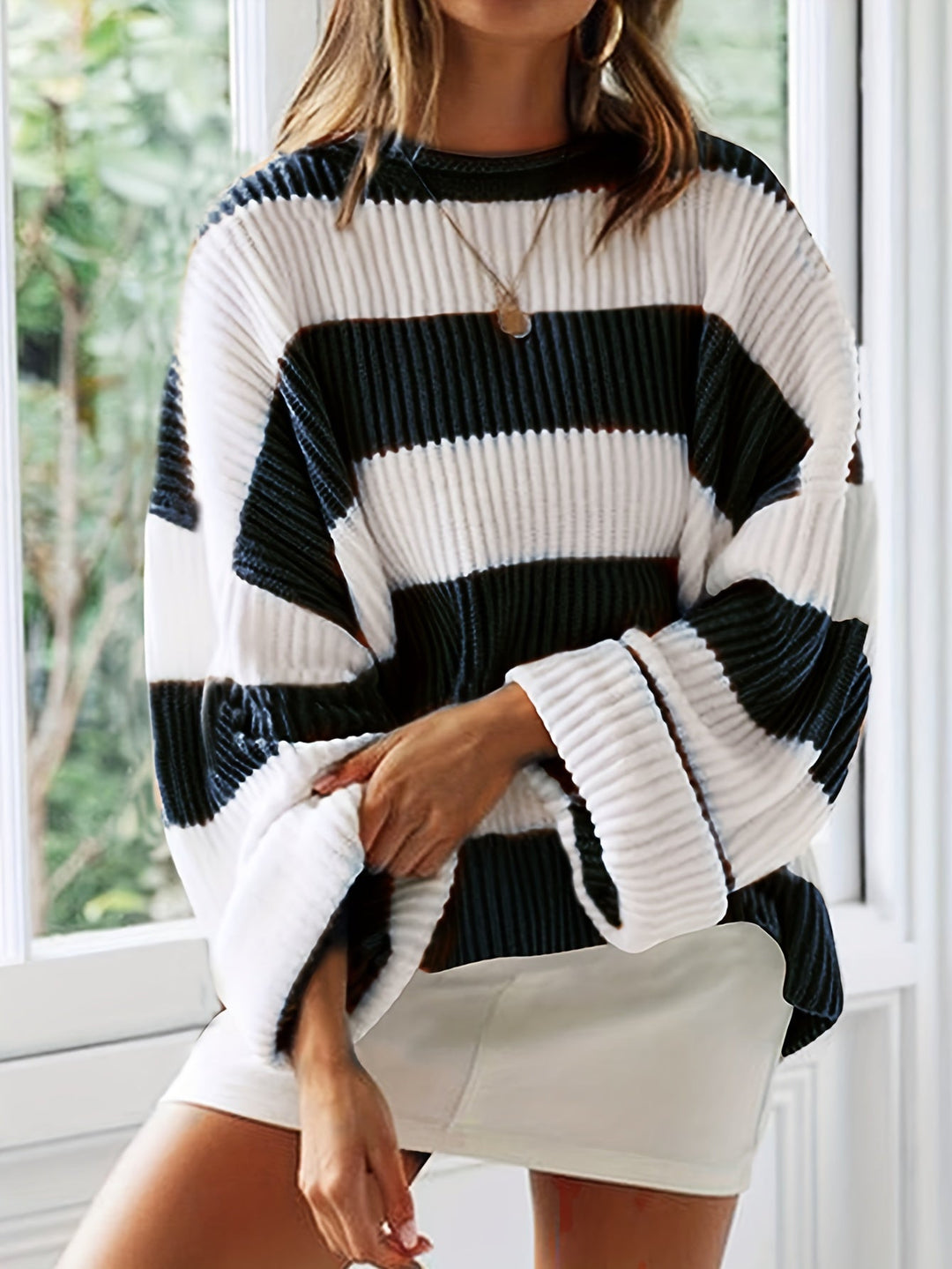 Mathilda | Striped Crew Neck Sweater