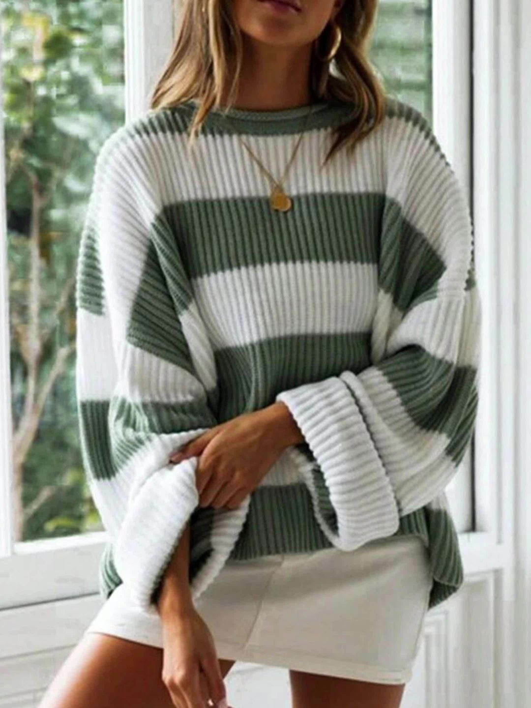 Mathilda | Striped Crew Neck Sweater