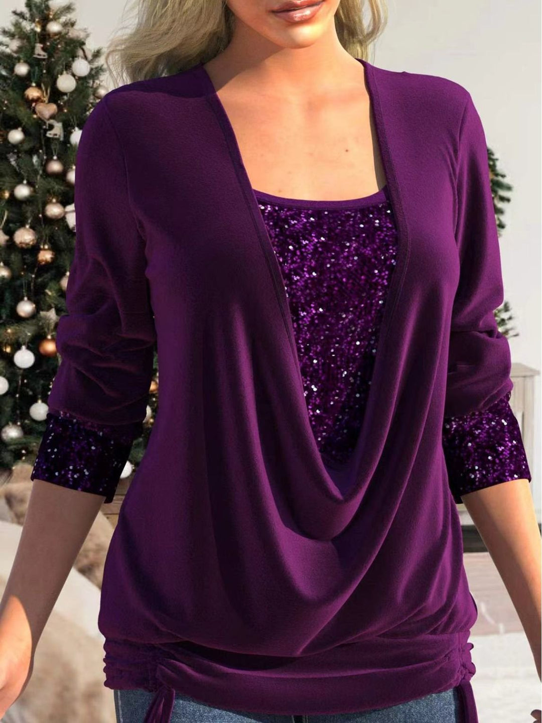 Ashley | Elegant Glitter Top Blouse