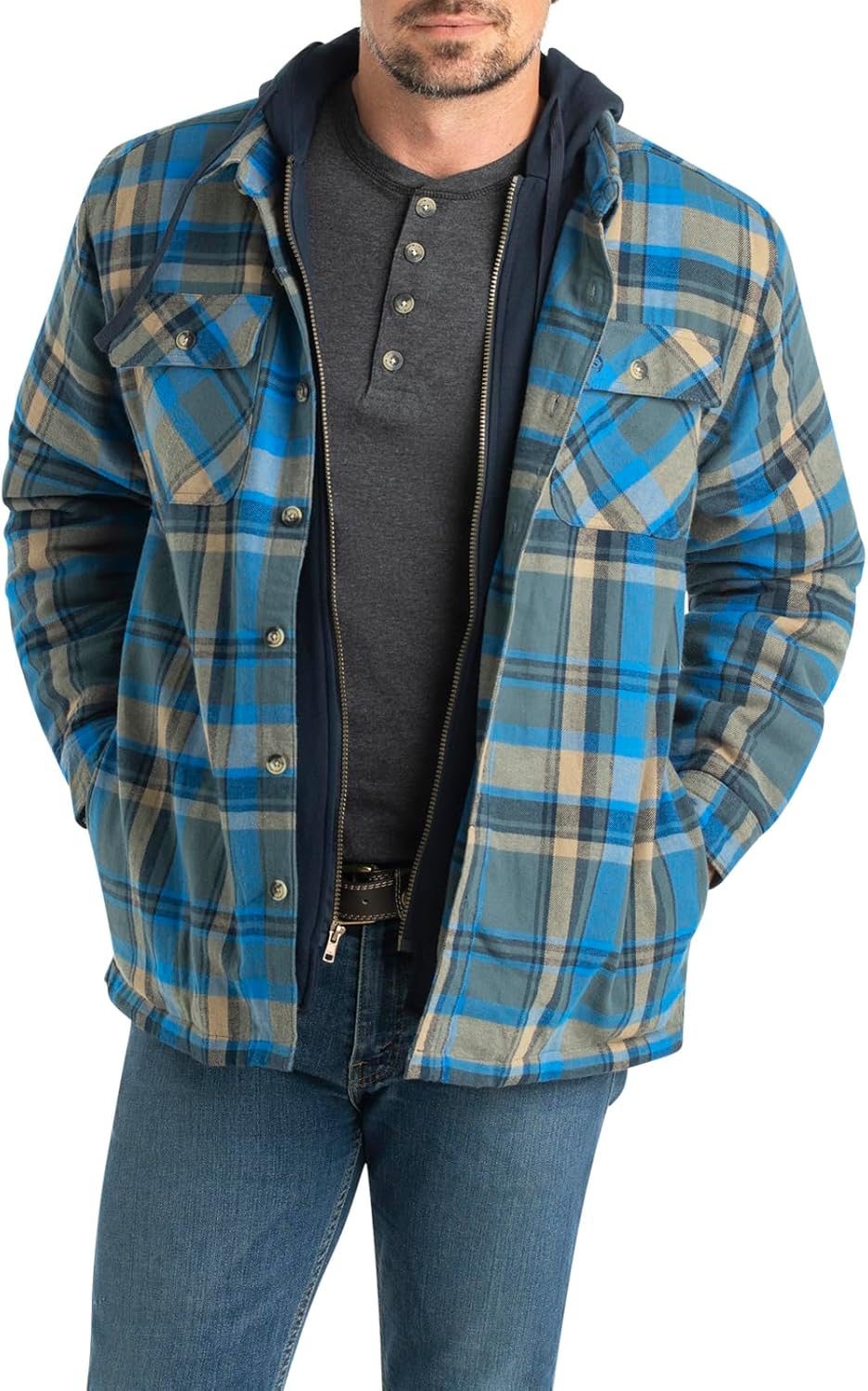 Kevin | Hooded Flannel Jacket