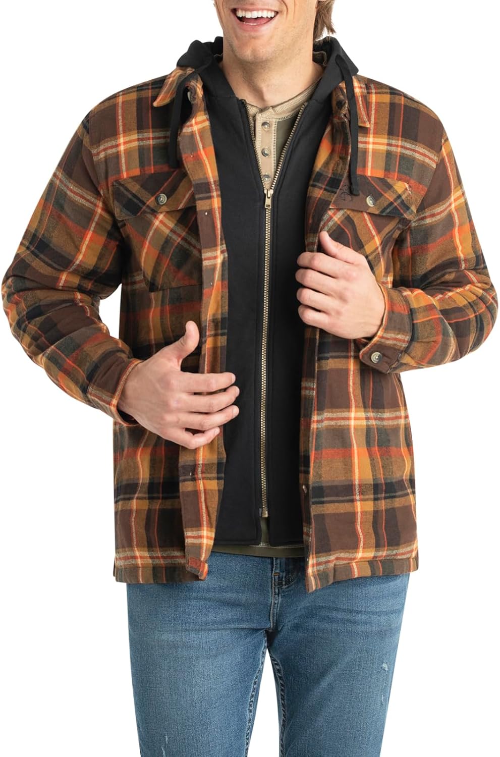 Kevin | Hooded Flannel Jacket