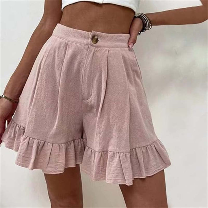 Jillian | Flowy Fabric Shorts with Ruffled Hem