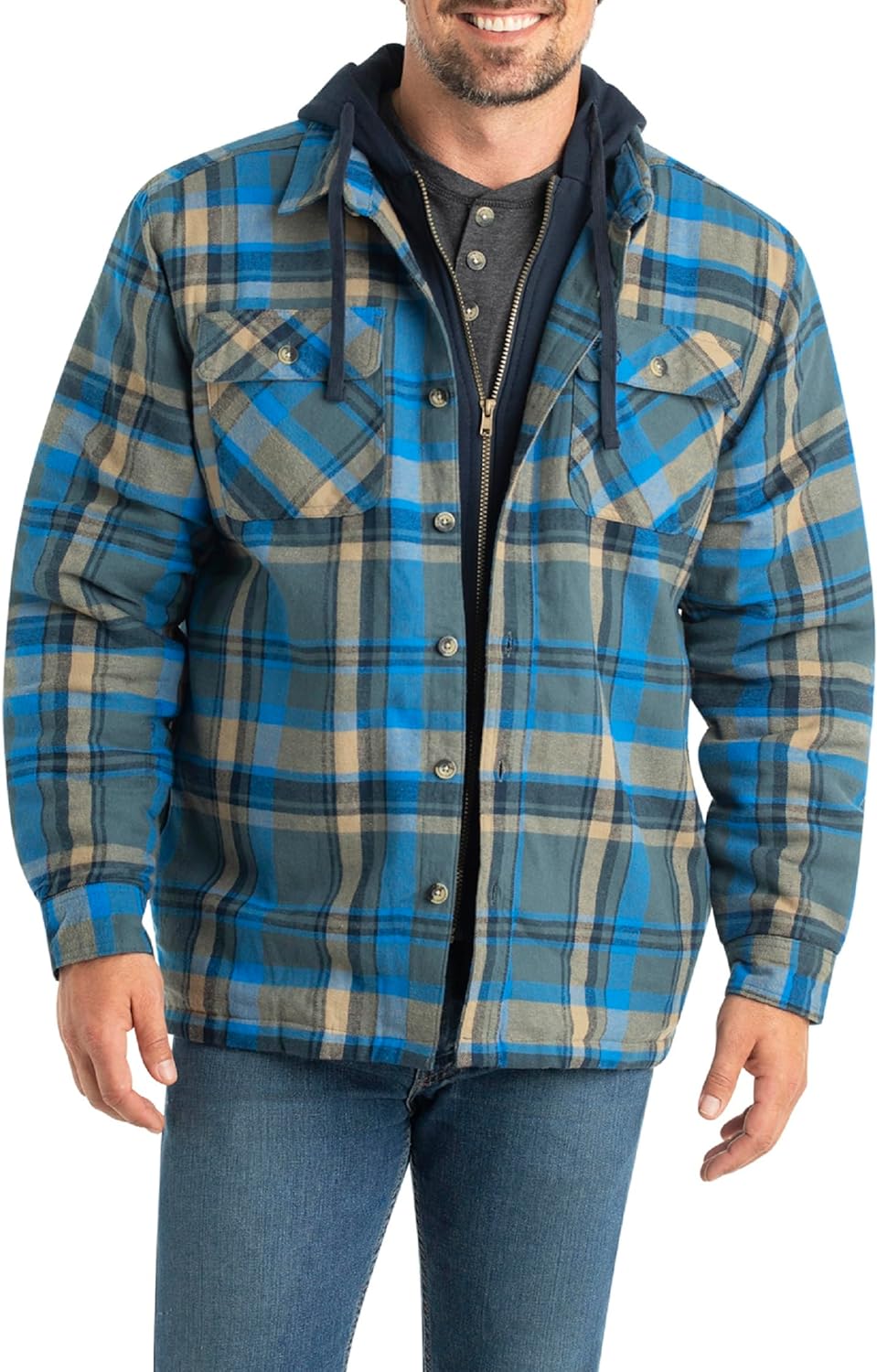 Kevin | Hooded Flannel Jacket