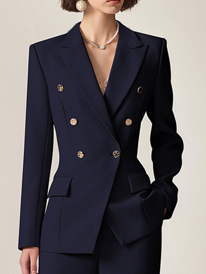 Joann | High-quality Fashion Suit with Noble Lapel and Double-breasted Elegance