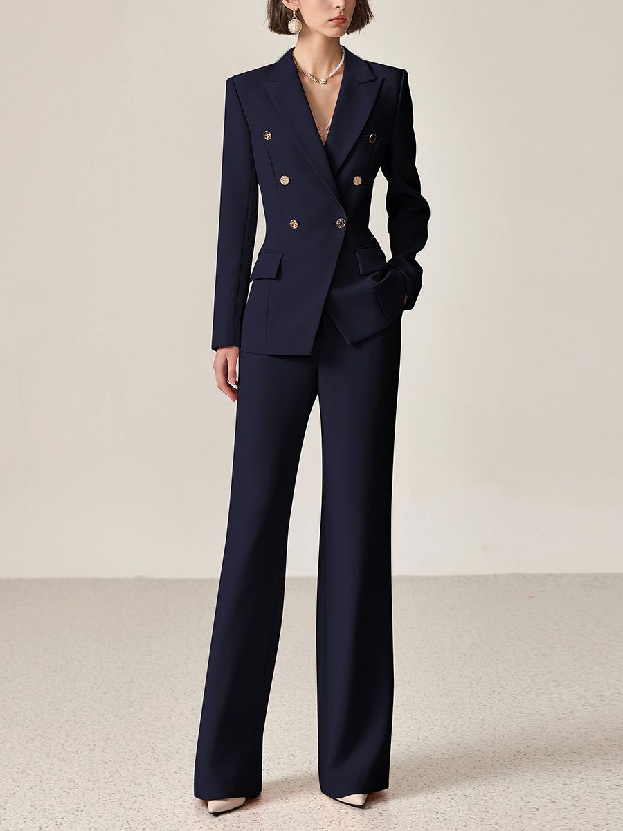 Joann | High-quality Fashion Suit with Noble Lapel and Double-breasted Elegance