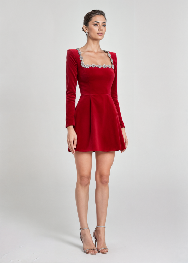 Camille | Velvet Mini Dress