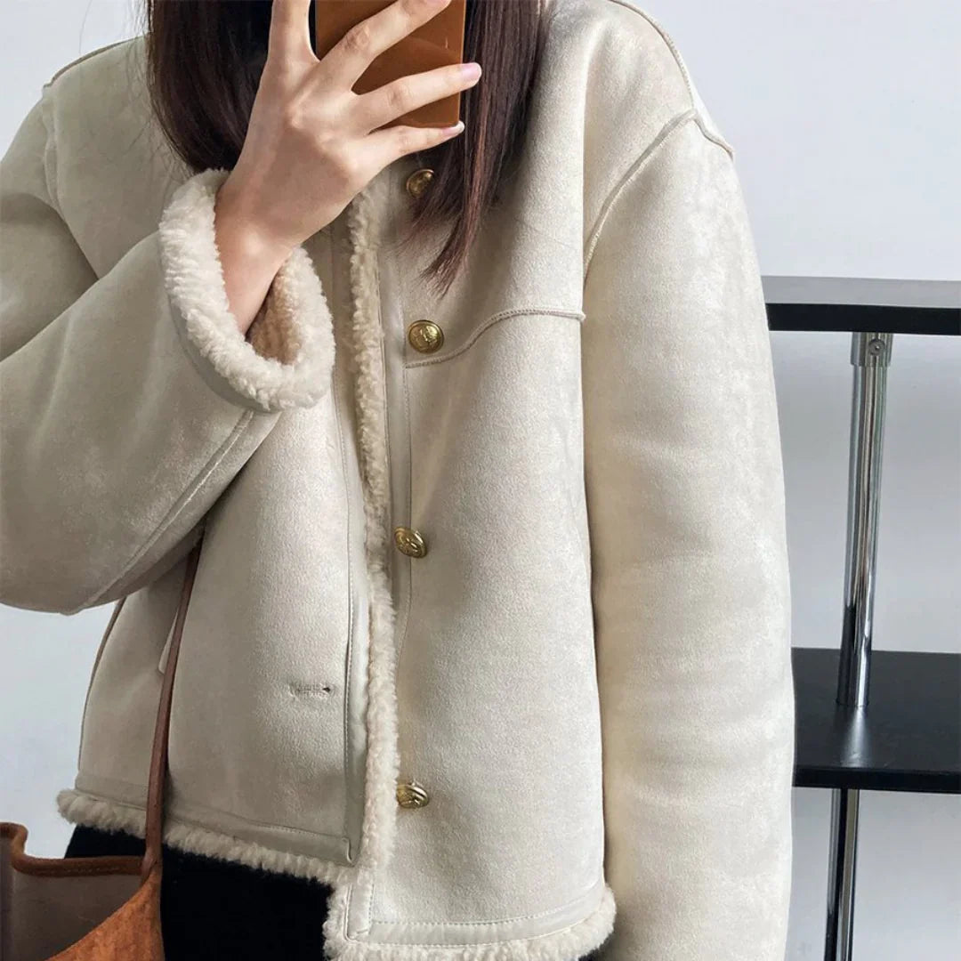 Ivy | Shearling Jacket with Buttons