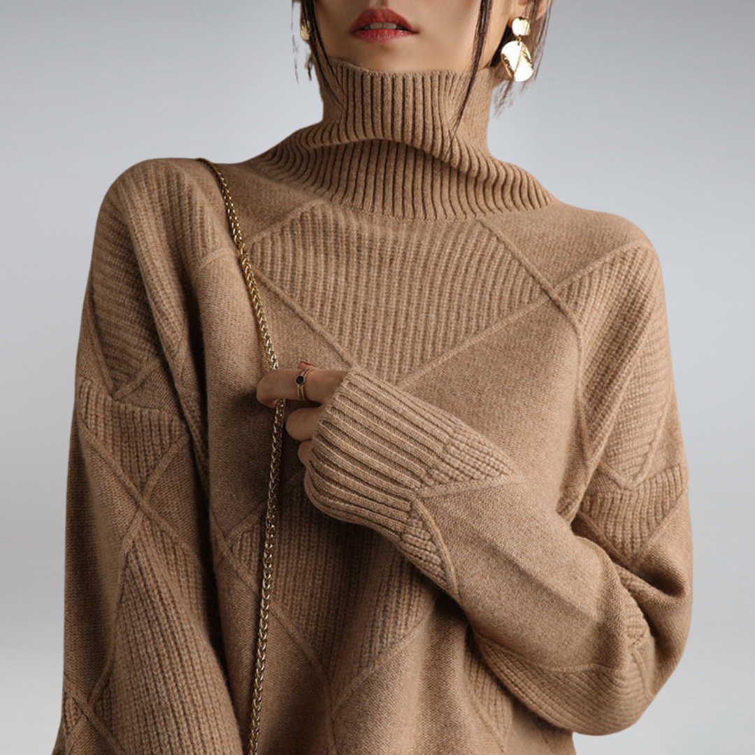 Sophia | Luxury Cashmere Turtleneck Sweater