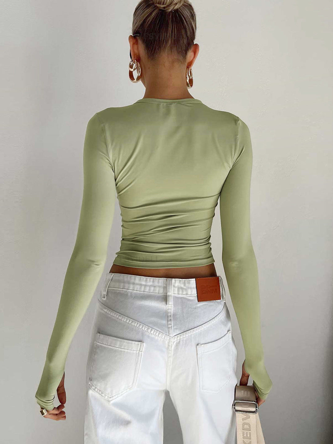 Tina | Stylish and Versatile Utility Long Sleeve Crop Top