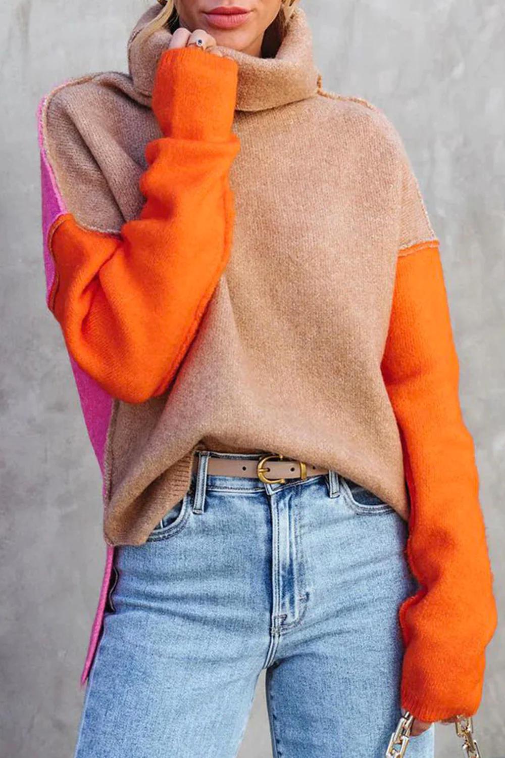 Nica | Elegant Color Block Sweater