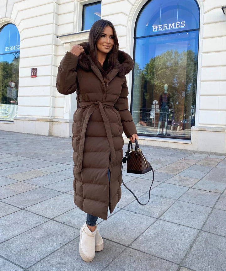 Analou | Maxi Winter Jacket with Fur Collar