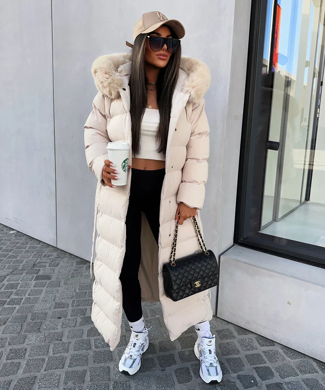 Analou | Maxi Winter Jacket with Fur Collar