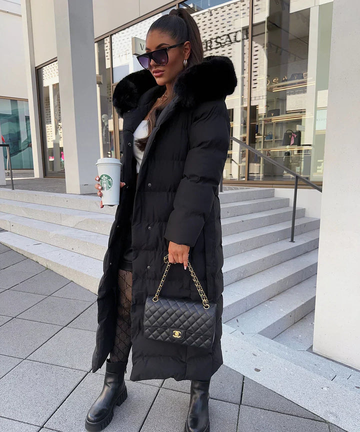 Analou | Maxi Winter Jacket with Fur Collar