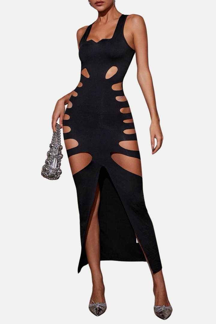 Yvonne | Fabian Cutout Split Maxi Dress