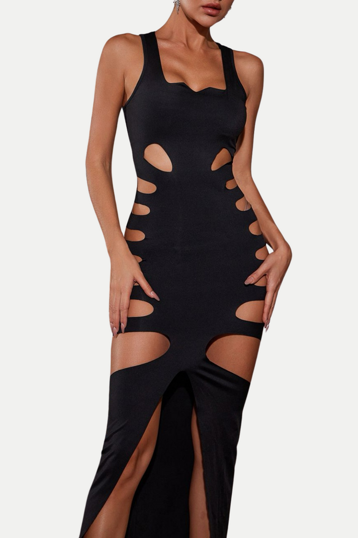 Yvonne | Fabian Cutout Split Maxi Dress