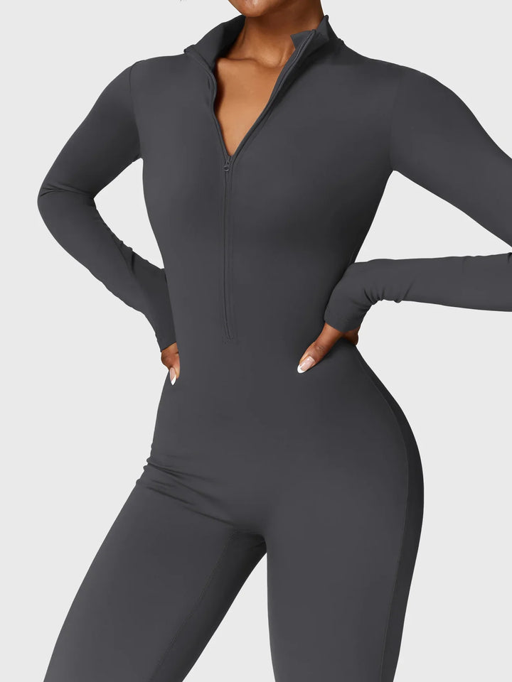 Jane |  Long Sleeve Fleece Jumpsuit