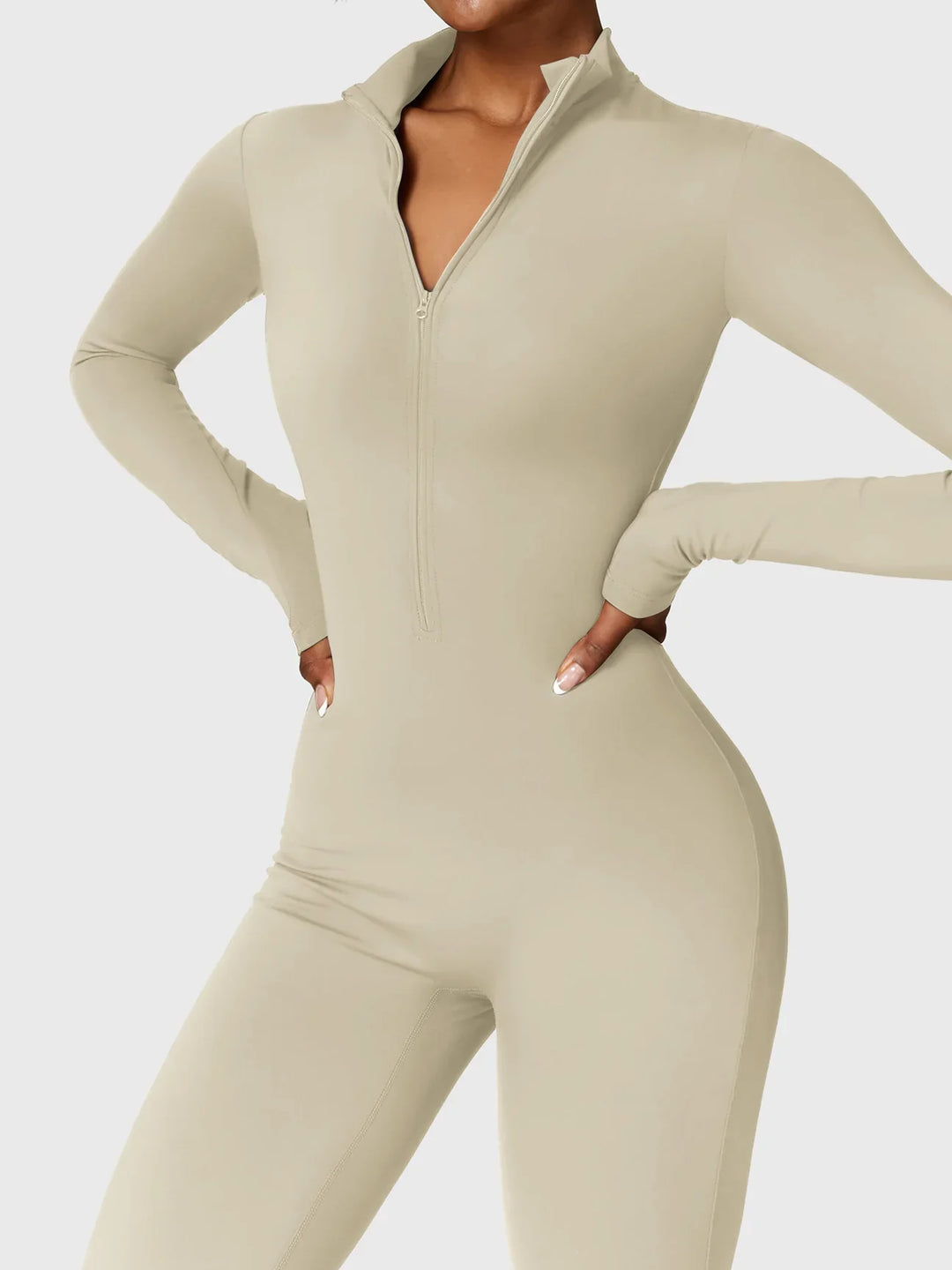 Jane |  Long Sleeve Fleece Jumpsuit