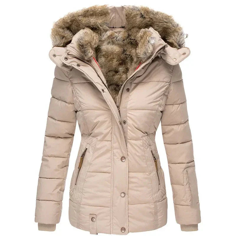 Monica | Warm Winter Jacket with Faux Fur