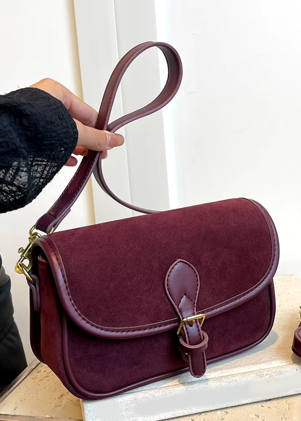 Colleen | Suede Crossbody Bag