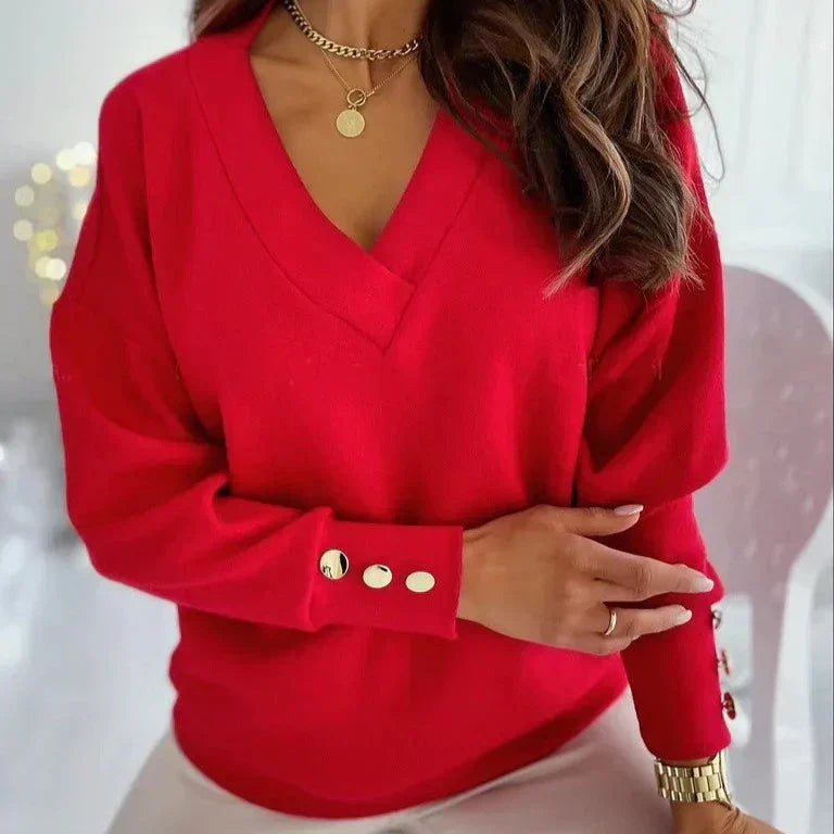 Rebecca | Stylish V-Neck Sweater