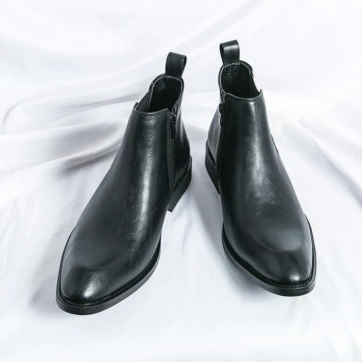 Chace | Leather Boots with Zipper