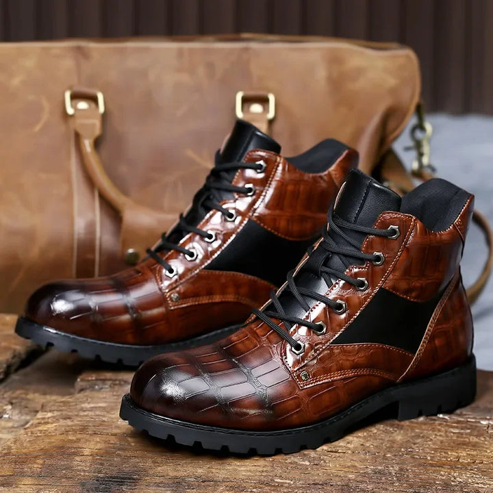 Oliver | Crocodile Leather Boots