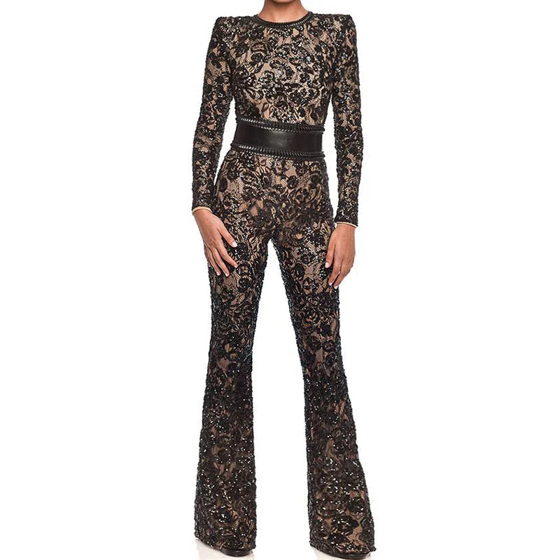 Maryann | Embroidered Lace Jumpsuit