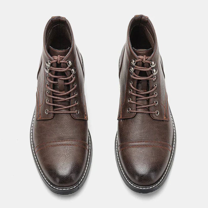 Romano | Vintage Derby Boots with Toe Cap