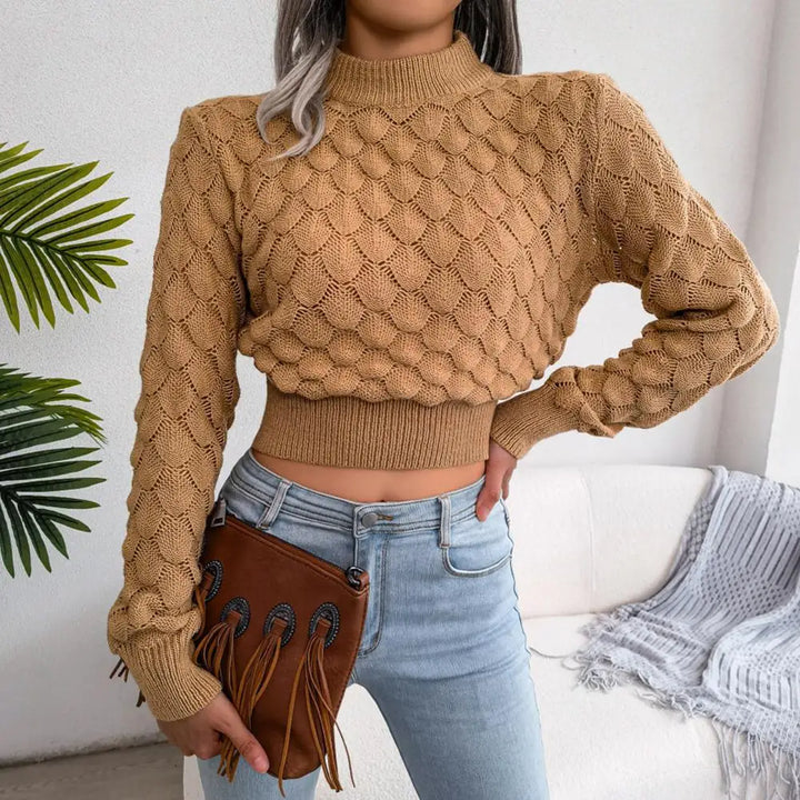 Susan | Solid Color Cropped Sweater