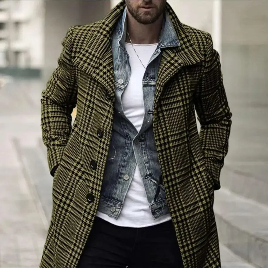 Nathan | Classic Houndstooth Wool Coat